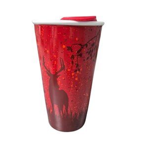 2017 Tim Hortons Red Deer Scene Ceramic Travel Coffee Tea Mug Cup